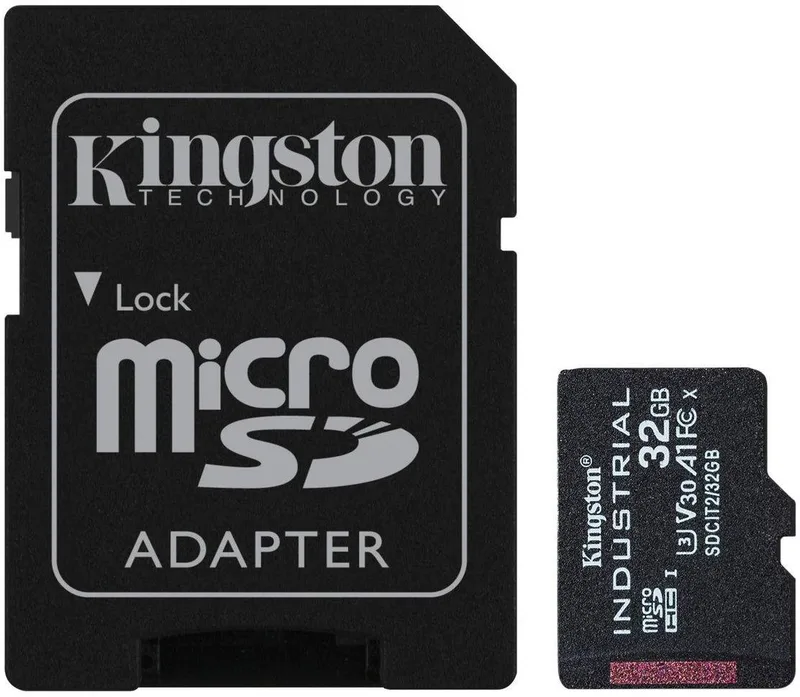 Kingston 32GB microSDHC Industrial C10 A1 pSLC-kort + SD-adapter