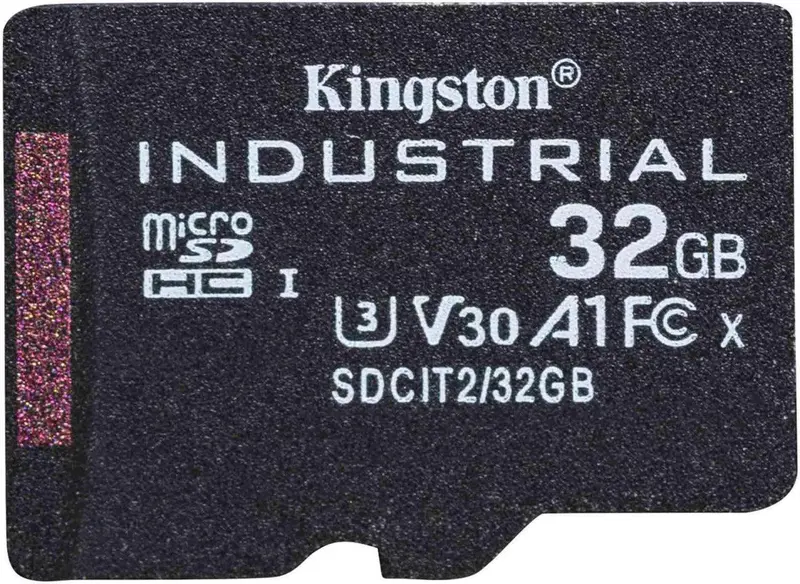 Micro Secure Digital SDHC 32 GB Kingston Industrial pSLC, 100/80 MB/sek, Class 10, UHS-I U3, V30, A1