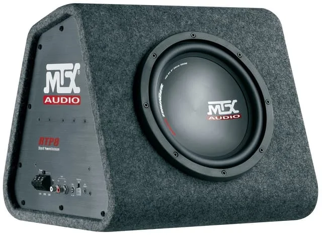 MTX RTP8 aktiv 8-tums subwoofer med inbyggd klass D-förstärkare