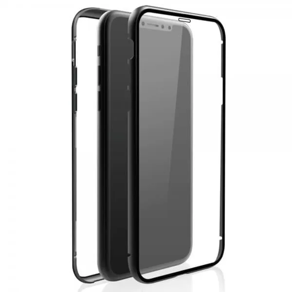 Black Rock iPhone 11 Skal 360° Real Glass Case Svart Transparent