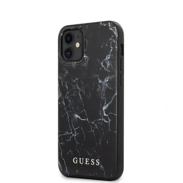 Guess iPhone 12 Mini Skal Marble Cover Svart