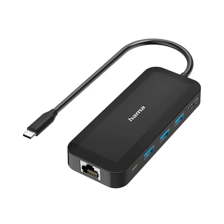 Hama USB-C-hubb med 6 portar, HDMI och LAN