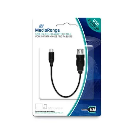 MediaRange MRCS168 USB-kabel, Micro-USB B till USB A