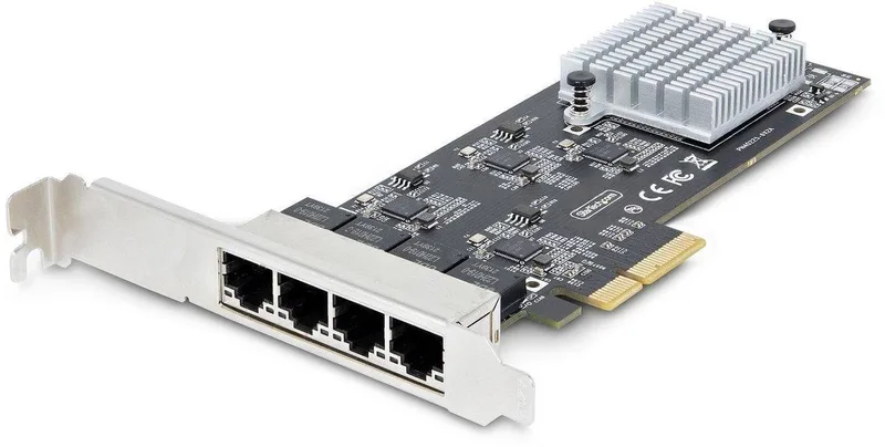 StarTech.com 4-Port 2.5G NBASE-T Network Card, 4x2.5GbE, PCI-E, Intel I225-V chip, retail