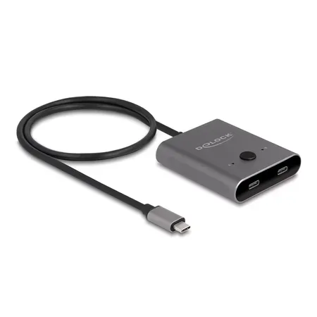 Delock USB-C-switch 2 till 1, dubbelriktad, 8K