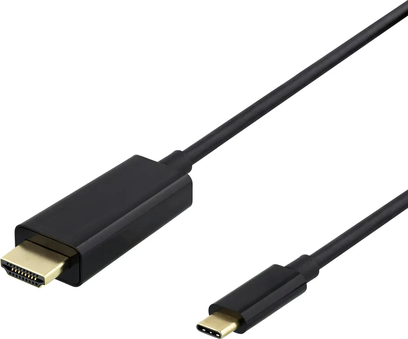 Deltaco USB-C till HDMI, 4K@60Hz, 1 meter