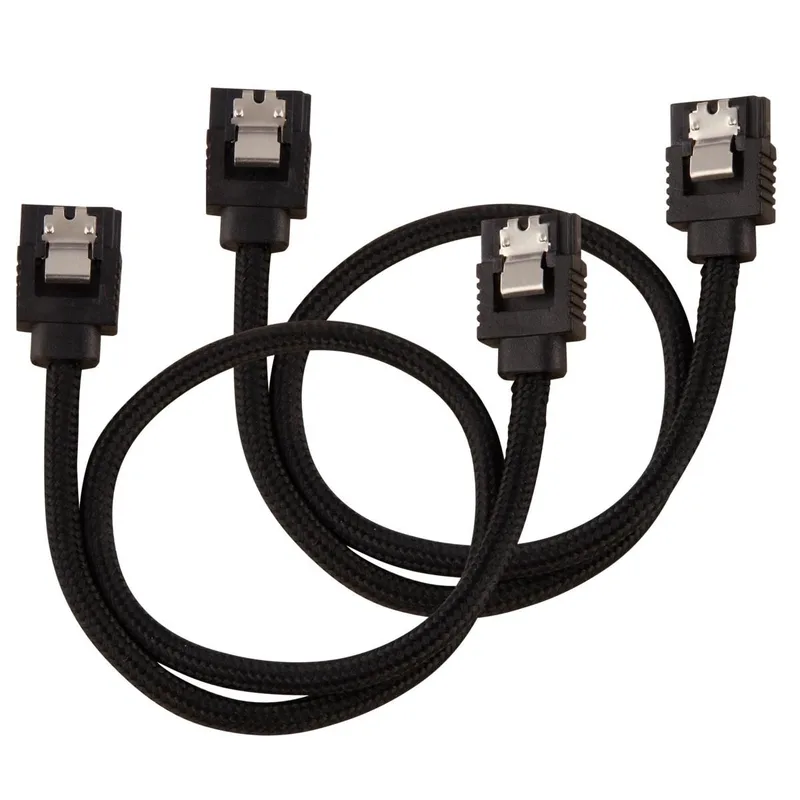 Corsair Premium Sleeved Set with Straight Connectors, 30 cm, 2-pack