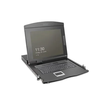 Digitus KVM-konsol 19 tum med 16 portar, HDMI, rackmonterad