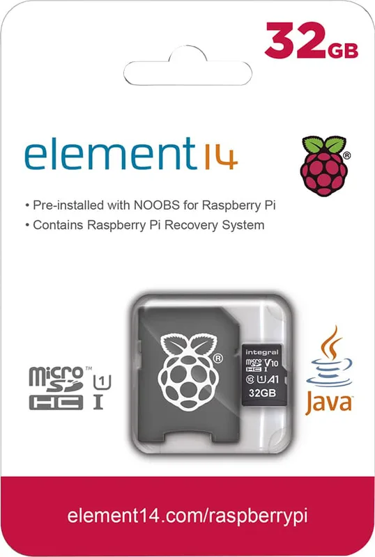 Raspberry Pi MicroSD NOOBS minneskort