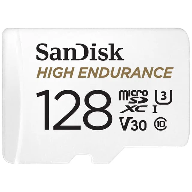 SanDisk MicroSDXC Endurance med SD adapter 128 GB minneskort