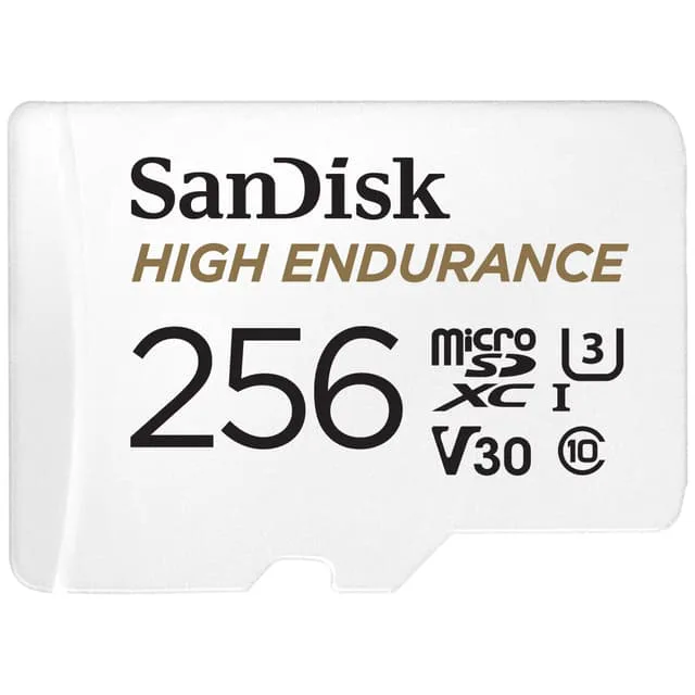 SANDISK Minneskort MicroSDXC 256GB High Endurance med adap