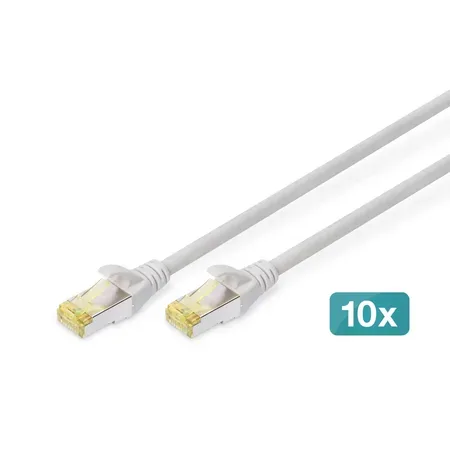 Digitus patchkabel Cat6a, S/FTP, grå, 1 m