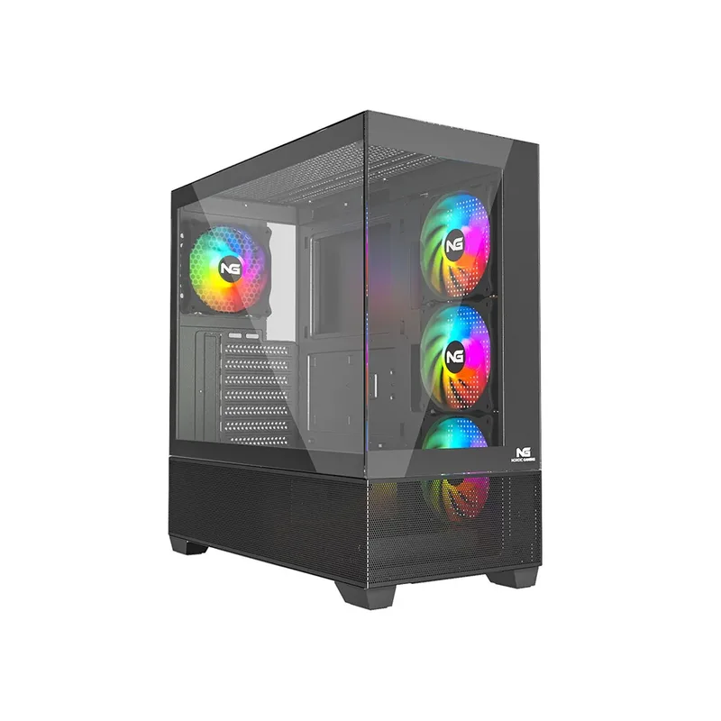 Nordic Gaming Hugin NGC-1150 ATX Miditower Datorchassi med A-RGB-fläktar Svart