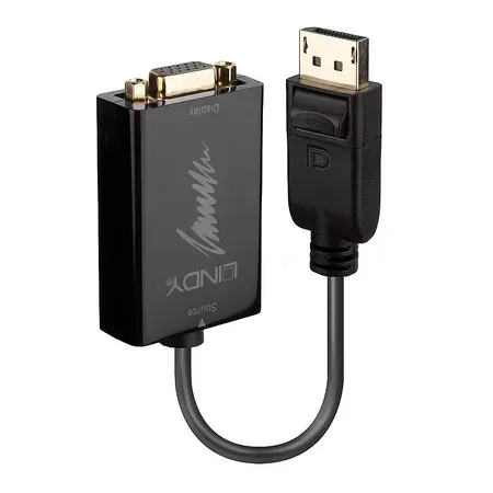 Lindy 41006 videoadapter 0,15 m VGA till DisplayPort svart