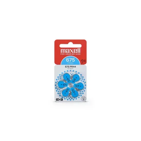 Maxell PR44 (675) knappcellsbatteri, 6-pack