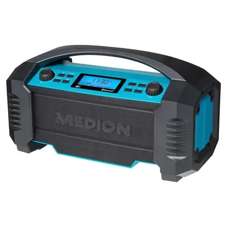 Medion MD 43320 DAB+ arbetsplatsradio, blå och svart