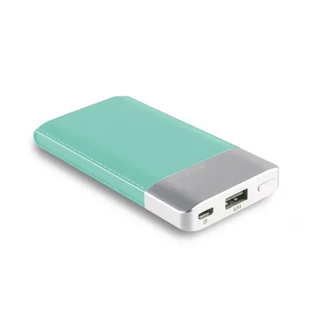 RealPower PB-4000 powerbank 4000 mAh, blå och silver