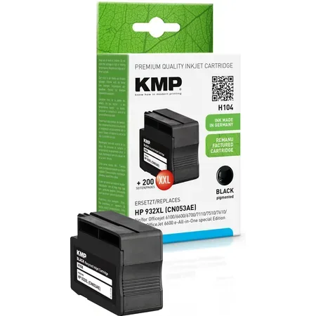 KMP H104 kompatibel svart bläckpatron, XXL