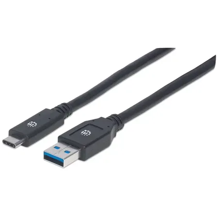 Manhattan 354981 USB-kabel USB 3.2 Gen 1 (3.1 Gen 1) 3 m USB C USB A svart