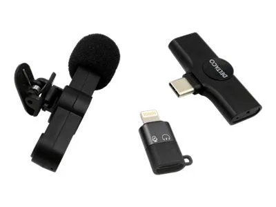 Trådlös Vlogg-mikrofon Deltaco, USB-C/Lightning