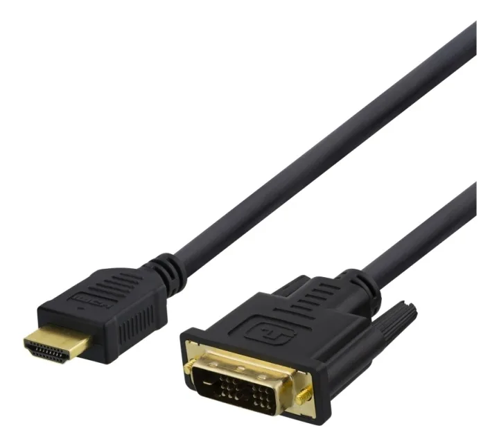 DELTACO HDMI-110D HDMI till DVI-kabel, 1 m