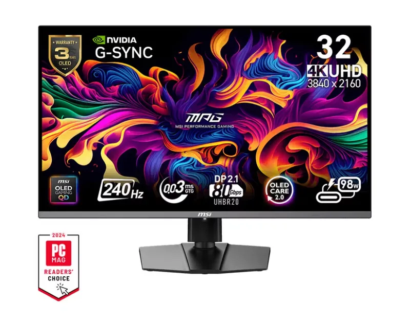 MSI MPG 322URX QD-OLED 31,5" 4K Gamingskärm