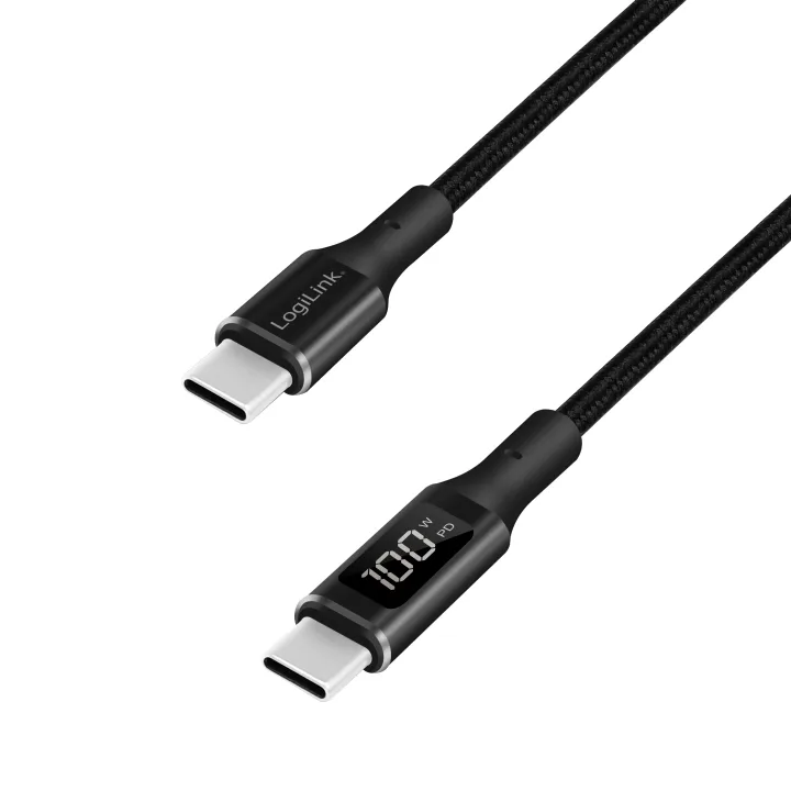 LogiLink USB-C till USB-C-kabel 1 m svart