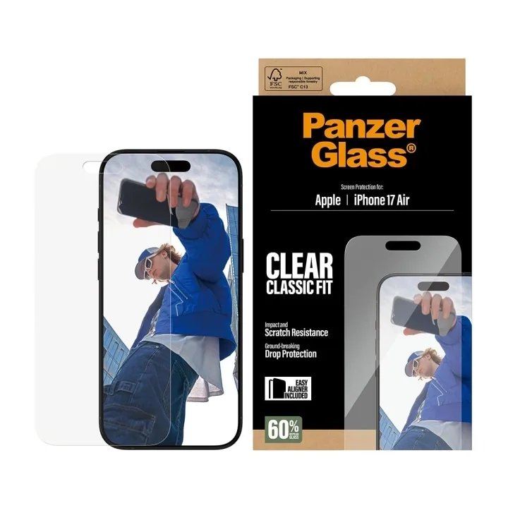 PanzerGlass – Skärmskydd för iPhone Air – Classic Fit med EasyAligner