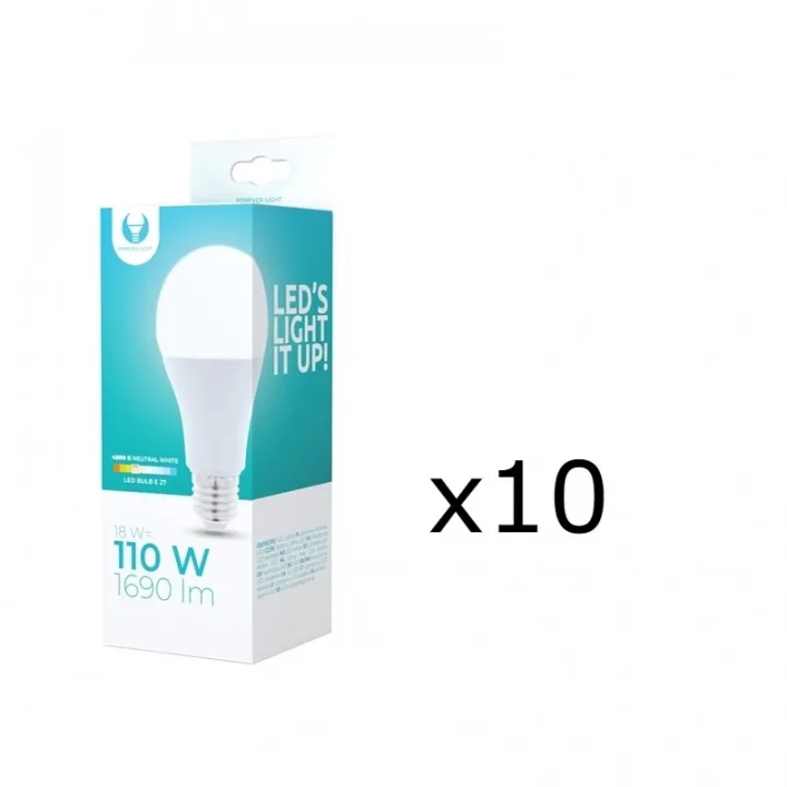 LED-Lampa E27, A65, 15W, 230V, 3000K 10-pack, Varmvitt