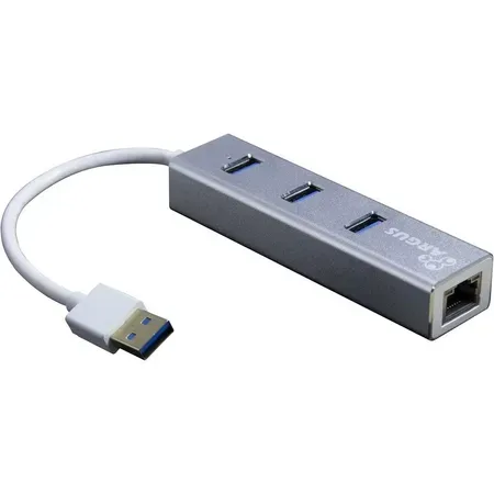 Argus IT-310-S USB-hubb med nätverksport, grå