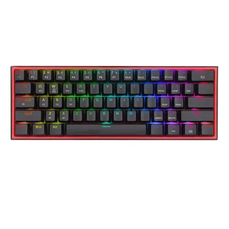 Redragon K616 Fizz PRO mekaniskt tangentbord, svart med röda brytare