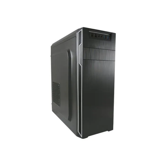 PC-chassi - LC Power - Classic 7038B - Midi ATX-torn - Svart borstat aluminium - USB 3.0