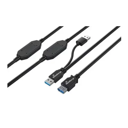 MediaRange MRCS244 USB-kabel, 2 x USB-A till USB-A, 15 m, svart