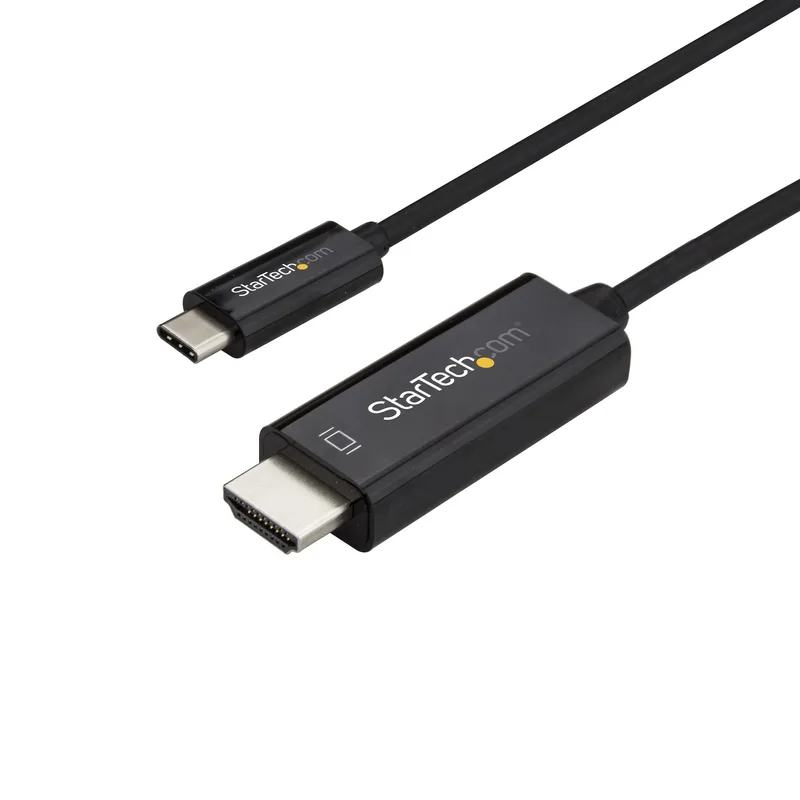 StarTech.com 3 m USB-C till HDMI-kabel, 4K 60 Hz USB Type-C till HDMI 2.0-videoadapterkabel, Thun