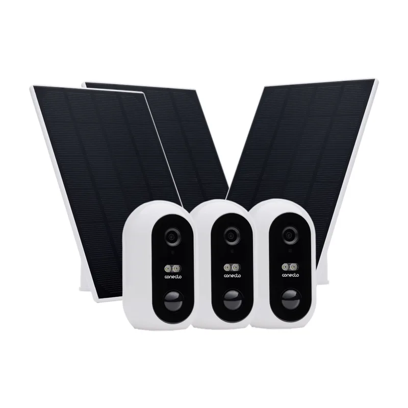 Conecto övervakningskamera + solpanel 3st