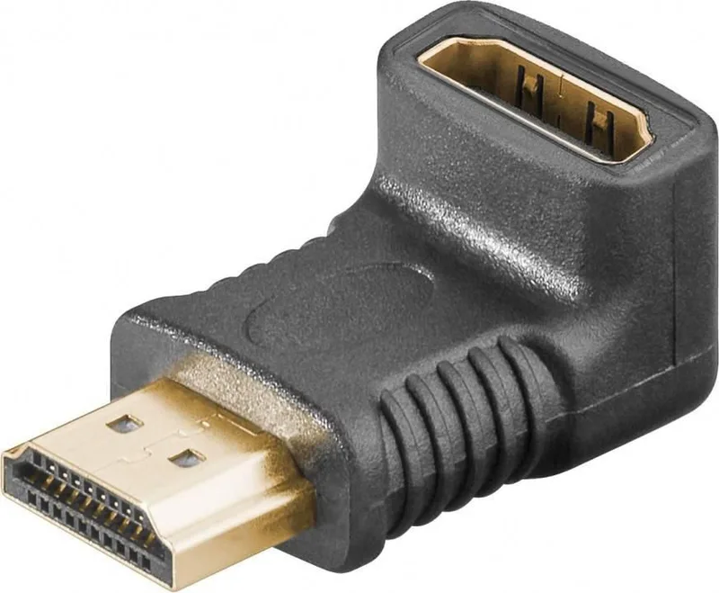 Adapter HDMI hane till hona, MicroConnect, 4K@60Hz, vinklad 270°
