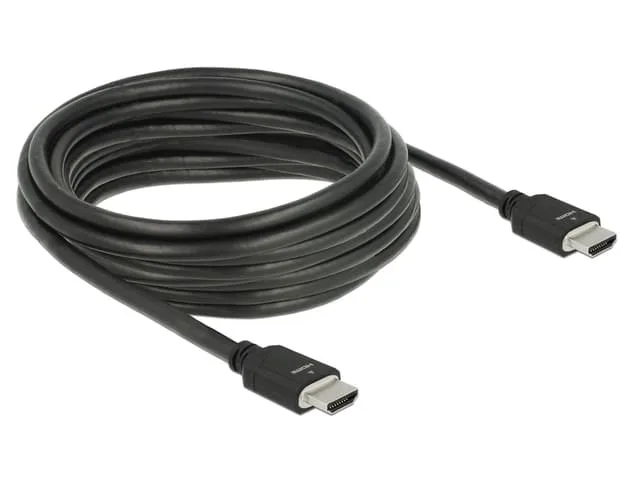 DeLock Certifierad 5m Ultra High Speed HDMI 8K 60Hz 4K 120Hz 48Gbps Dynamic HDR eARC Game Mode VRR Dolby ATMOS nylonflätad kabel guldpläterade kontakt