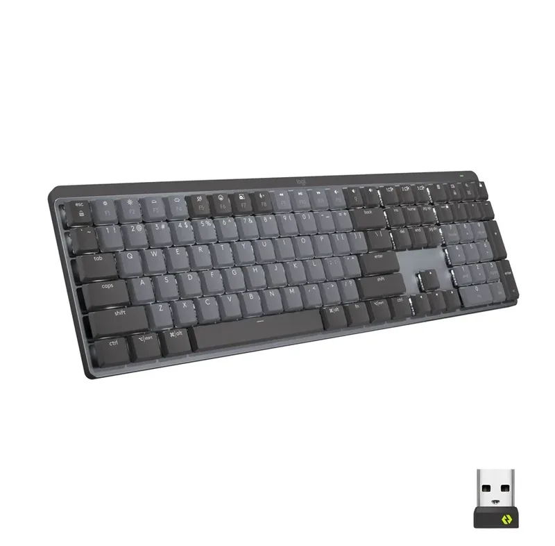 Logitech MX Mechanical Wireless Tactile Quiet, RF/Bluetooth, bakgrundsbelyst