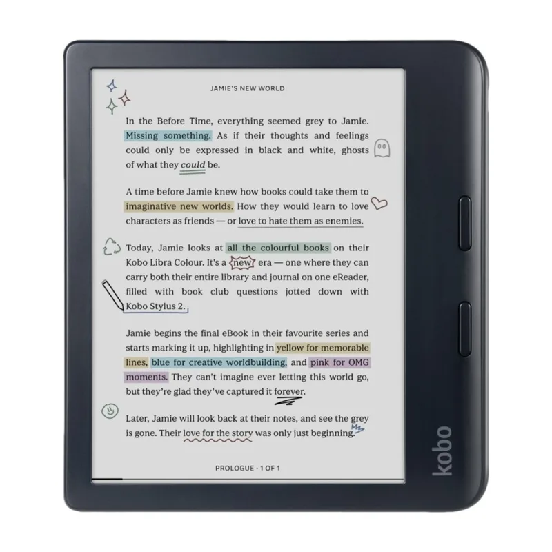 Kobo Libra Color-läsplatta, svart