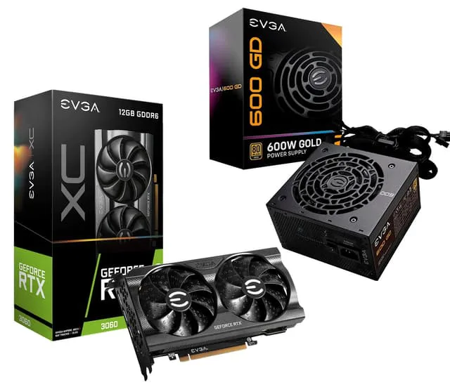 EVGA GF RTX 3060 XC + 600WG BU