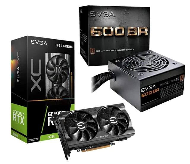 EVGA GF RTX 3060 XC + 600WB BU
