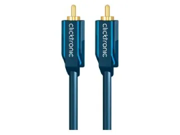 ClickTronic 1m ljudkabel, RCA, Hanstik, RCA, Hanstik