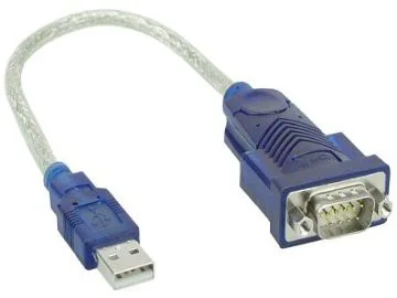 InLine 33304, USB Type-A, DB-9, Blå, Transparent