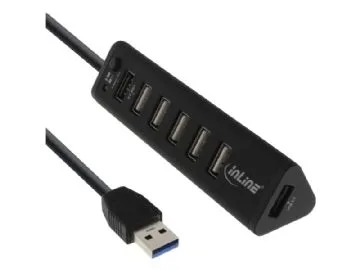 InLine USB-hubb, svart, USB 3.2 Gen 1 Type-A