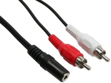InLine 89940, Manlig kontakt, 3,5 mm, Kvinnlig kontakt, 1,5 m, Svart
