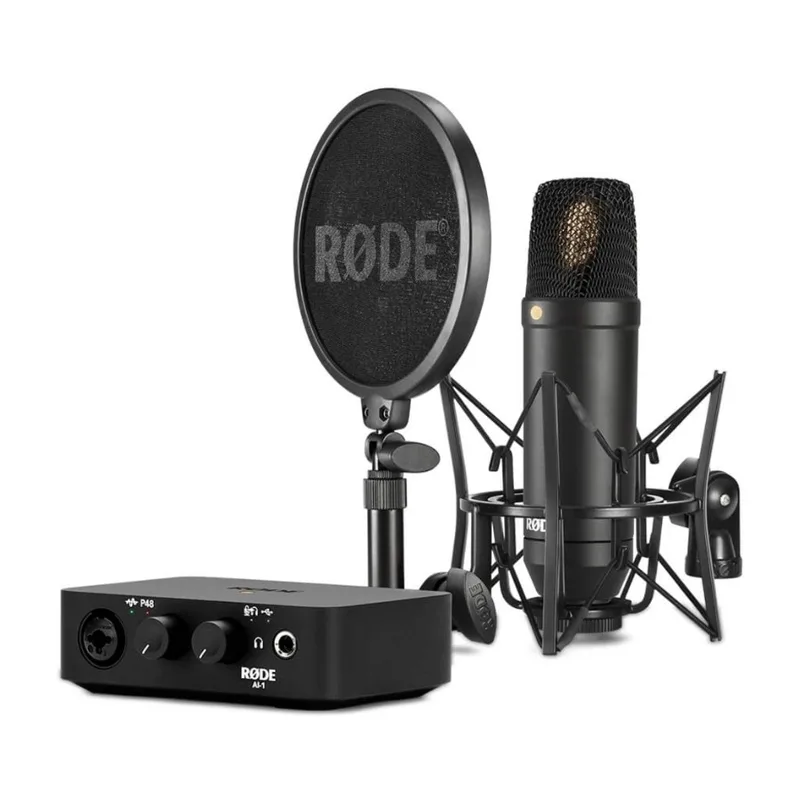 Røde NT1-mikrofon + Ai-1-Ljudgränssnitt studiokit