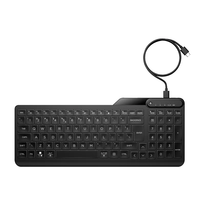 Hewlett-Packard HP 400 bakgrundsbelyst trådbundet tangentbord