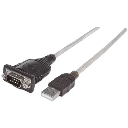 Manhattan 205153 seriekabel USB-A till RS232 DB9, 0,45 m