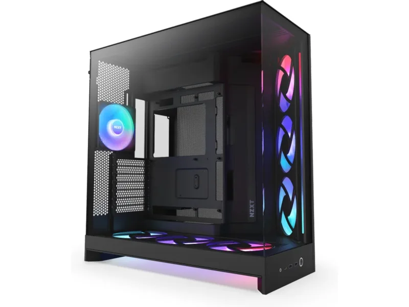 NZXT H9 Flow RGB+ 2025 datorchassi, E-ATX, svart