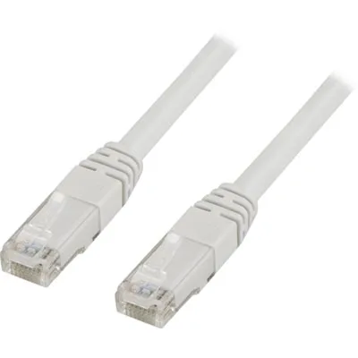 DELTACO UTP Cat6 patchkabel 0,3m, vit